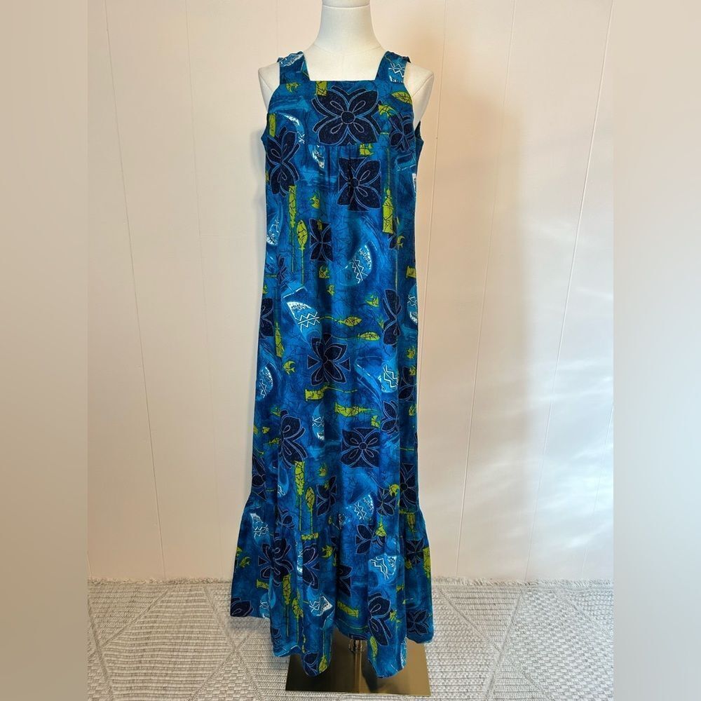 Vintage Penneys Blue Hawaiian Dress